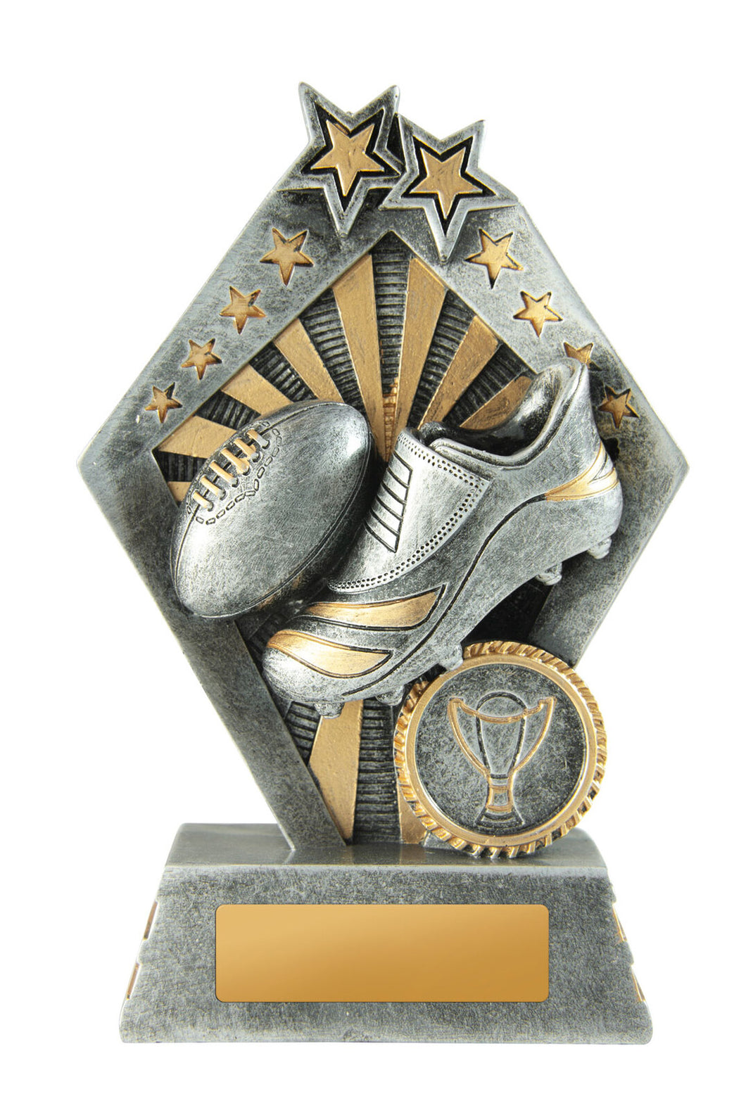 Aussie Rules - Sunrise Series Trophy 3 sizes Trophy shop, awards, budget trophy