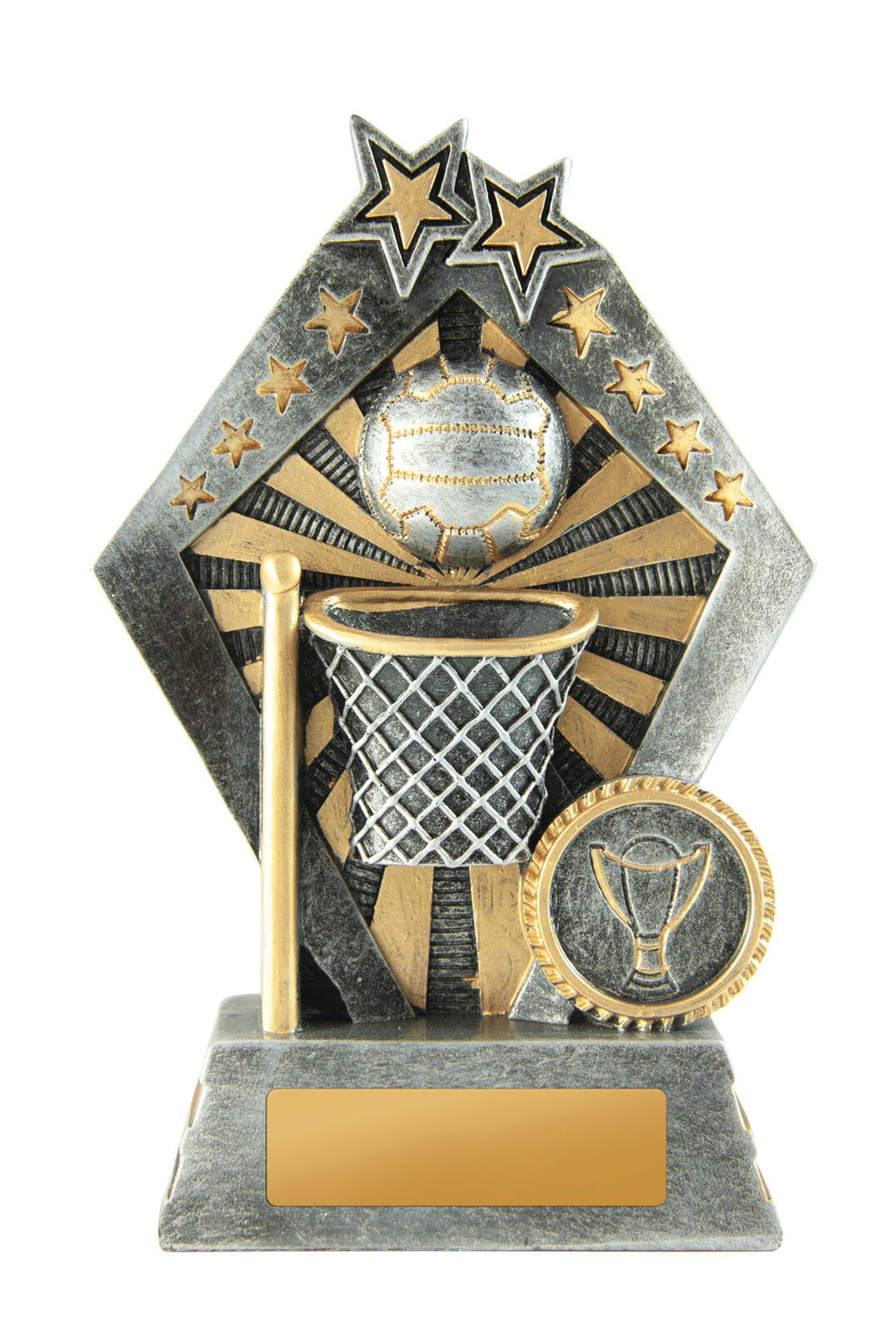 Netball - Sunrise Series Trophy 3 sizes Trophy shop, awards, budget trophy