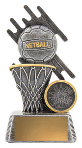 Netball - Zoom Theme 3 sizes Gold coast trophy, trophy shop, netball trophy, sport trophy, school netball trophy