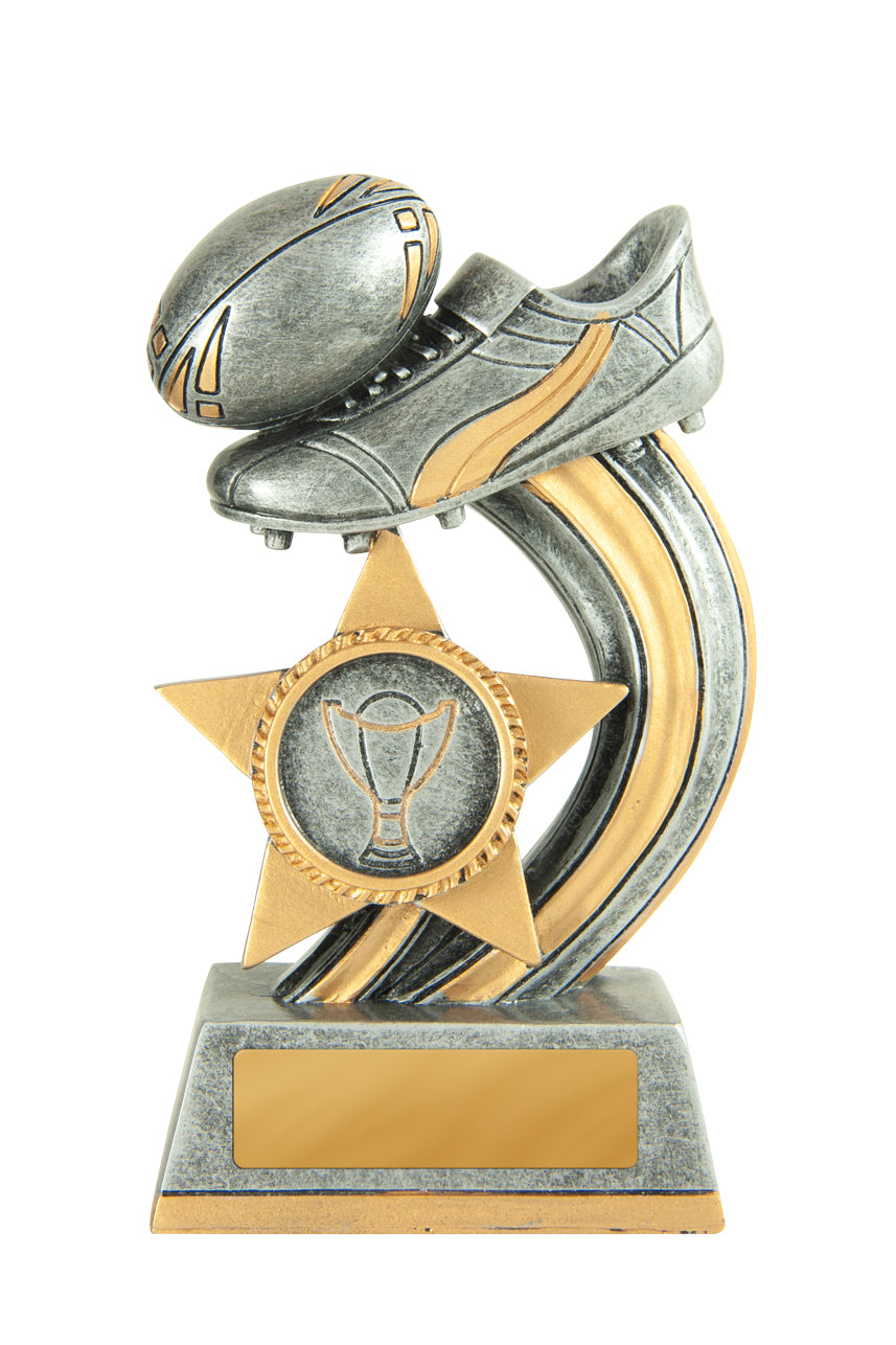 Rugby League / Union - Curve Ball 3 Sizes trophies, presentation, awards, trophy store gold coast